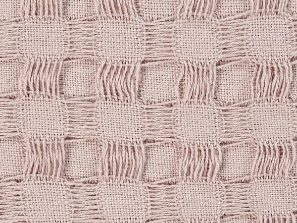 Sengeteppe Rosa Bomull 150 x 200 cm Frynser Klassisk design Soverom Tekstiler Pledd