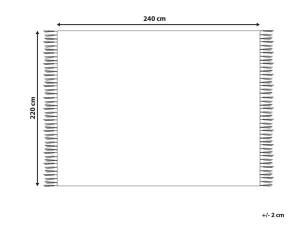 Sengeteppe Hvit Bomull 220 x 240 cm Frynser Klassisk design Soverom Tekstiler Pledd