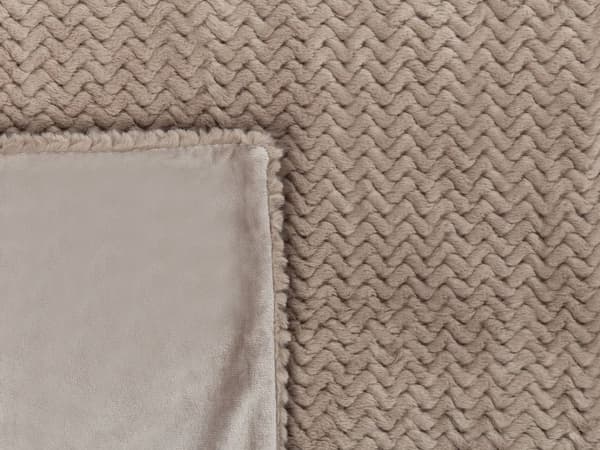 Överkast Brun 150 x 200 cm Polyester Lurvig Präglat Mönster Dekorativ Kasta Sängkläder Klassisk Design Sovrum