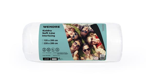 Non-woven quilt 200x220 Soft Line White Anti-allergic Wendre