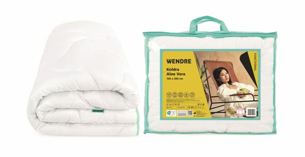 Aloe Vera dyne 140x200 hvid mikrofiber 0,85 kg Wendre