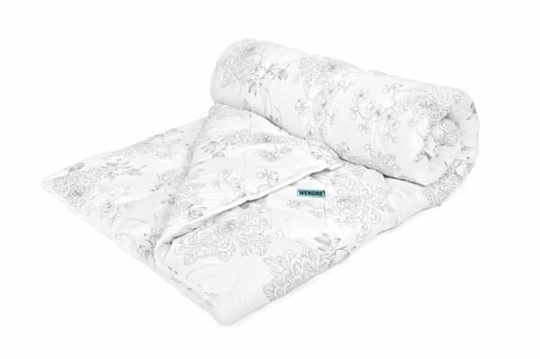 Blommenslyst dyne 140x200 helårs microfiber hvidt blomstermønster Wendre