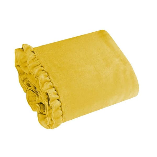 Microfiber tæppe 150x200 Dolly sennep Eurofirany