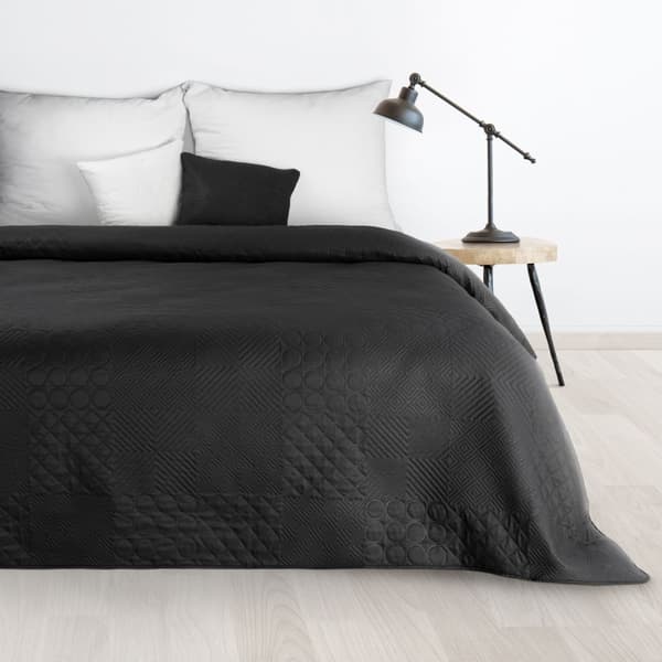 Koristeellinen päiväpeite 170x210 Boni 5 musta geometrinen
