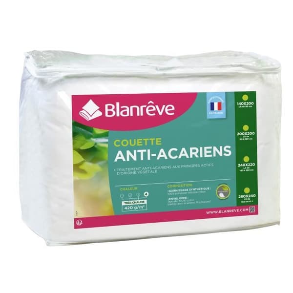 BLANREVE Mycket varmt täcke Percale - Anti-mite - 420g/m² - 200x200cm