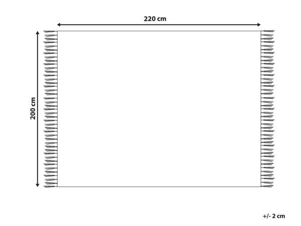 Överkast Vitt Bomullstyg 200 x 220 cm med Tofsar Dekorativ Pläd Sängkläder Klassisk Design Sovrum