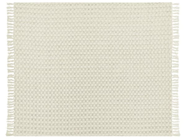 Överkast Vitt Bomullstyg 220 x 240 cm med Tofsar Dekorativ Pläd Sängkläder Klassisk Design Sovrum