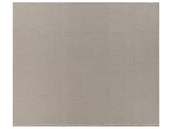 Överkast Taupe Bomull 220 x 240 cm Våffelmönster Sängöverkast Vardagsrum Sovrum Textilier