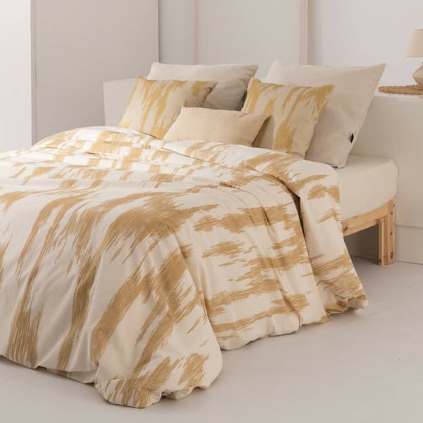 Påslakan Terracota Mahón Senap 300 Trådar Poplin 260 x 240 cm