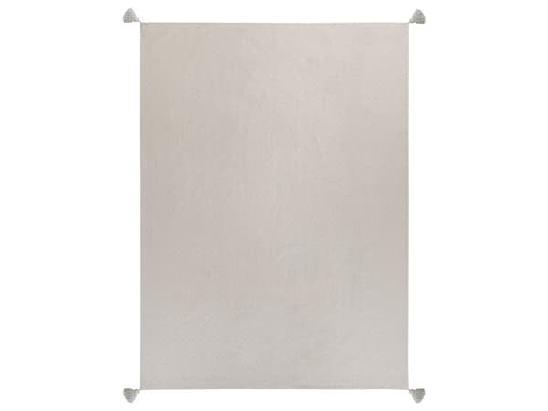 Sengeteppe Taupe Bomull 150 x 200 cm med dusker Dekorativt Teppe Soverom