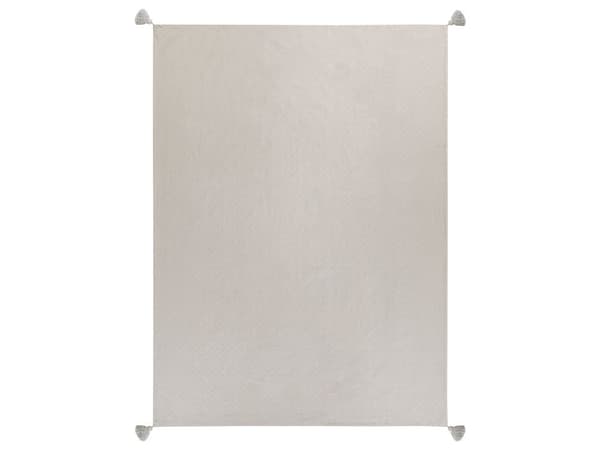Päiväpeitto ruskeanharmaa puuvilla 150 x 200 cm tupsuilla päiväpeite rustiikkinen tyyli