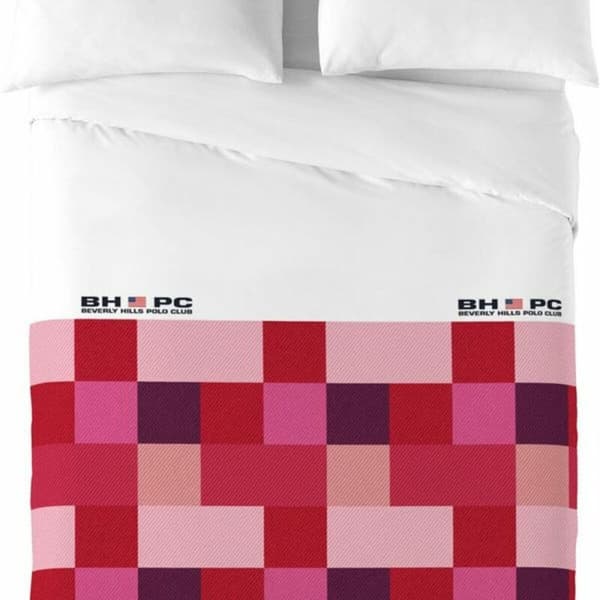Påslakan Beverly Hills Polo Club Atlanta Röd - UK king size-säng (240 x 220 cm)