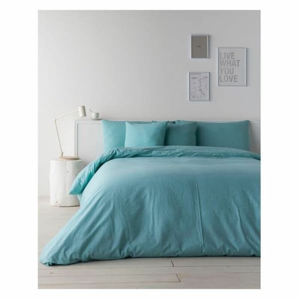 Nordisk deksel Naturals Lino Grønn - Dobbeltseng fra Storbritannia (220 x 220 cm)