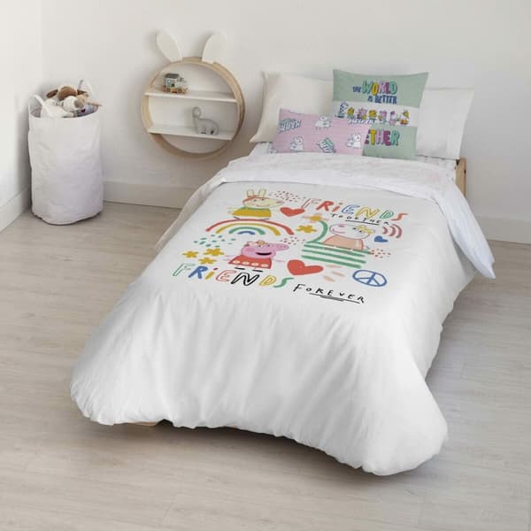 Nordisk deksel Peppa Pig Together Flerfarget 175 Tråder 155 x 220 cm