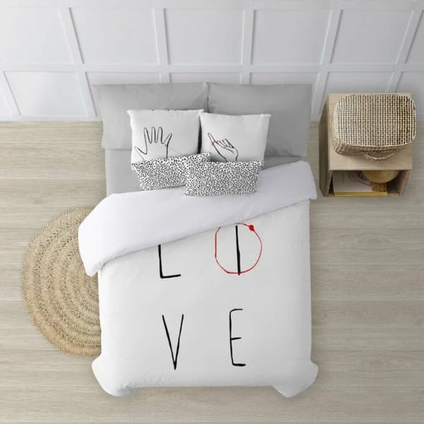 Nordisk deksel Decolores Love Flerfarget 175 Tråder 140 x 200 cm Flaskehals