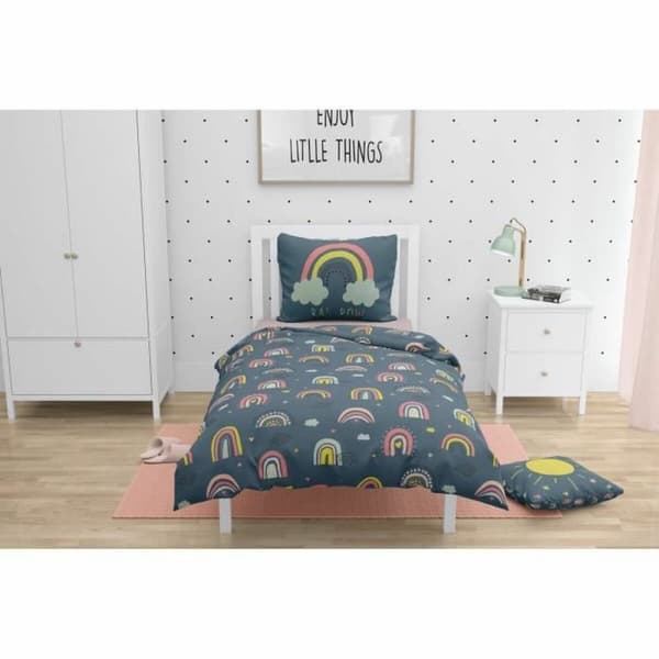 Pussilakanasetti Roupillon rainbow 140 x 200 cm Sininen 2 Kappaletta