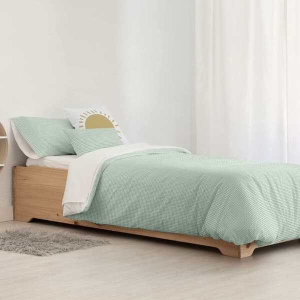Nordisk deksel Kids&Cotton Vichy Mint 180 x 220 cm