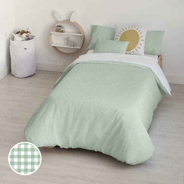 Nordisk deksel Kids&Cotton Vichy Mint 180 x 220 cm