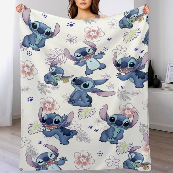 Mysig flanellfilt - Ultramjuk och varm filt med sött tecknat mönster -130*150 cm