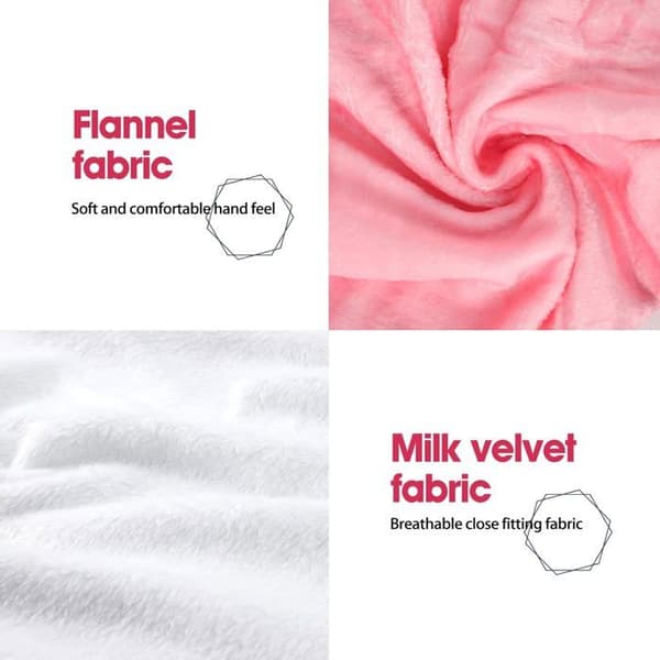 Tecknad filt för barn, varm plyschfilt, ultramjuk och bekväm flanell (150x200 cm) Rosa