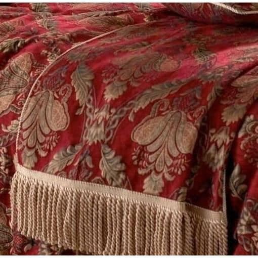 Fantastiskt stort Montezuma rött guld tapestry-repkast 130X170
