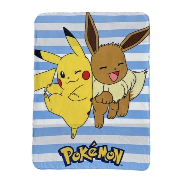 POKEMON - PIKACHU &amp; EVOLI - FLEECE PLAID 100X140CM CHARACTER WORLD