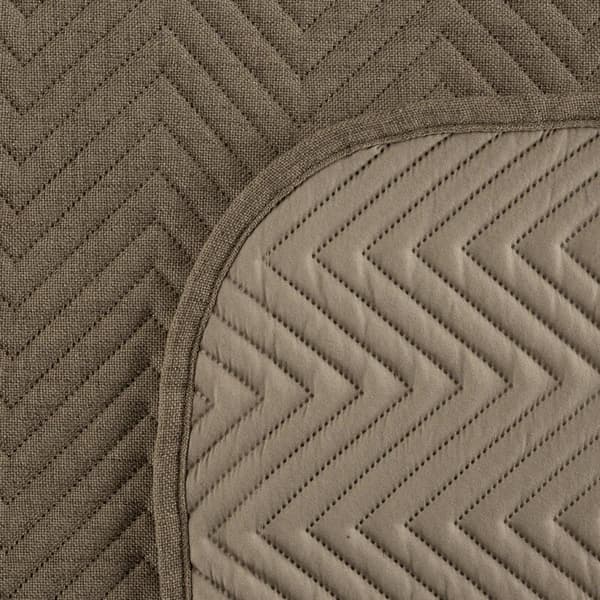 SENGETÆKKE 3 220 X 240 CM MØRK BEIGE