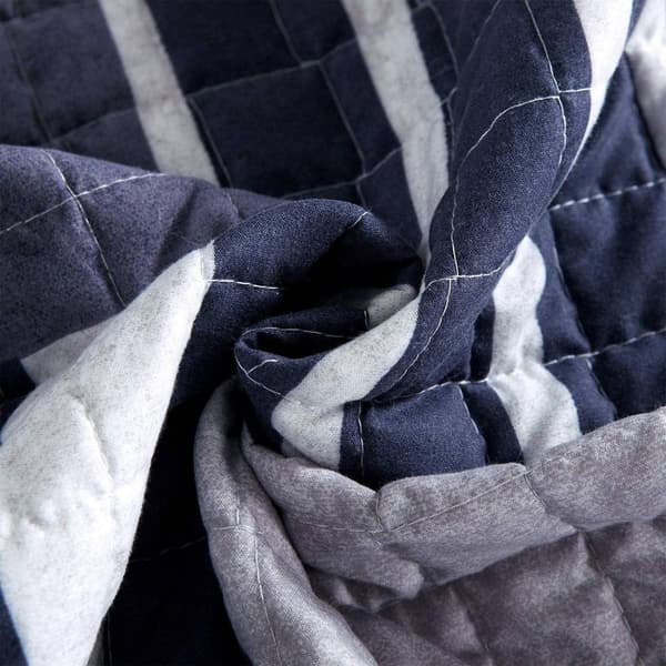 Rootz Patchwork Sängöverkast - Vändbart överkast - Check Quiltat täcke - Mjuk polyester - 150x200cm, 170x210cm, 220x240cm, 240x260cm