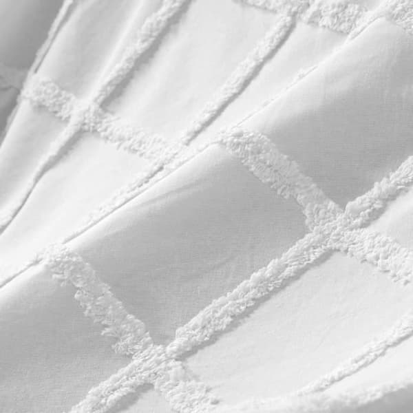 Filt 125 x 150 cm i bomull Calyssa White
