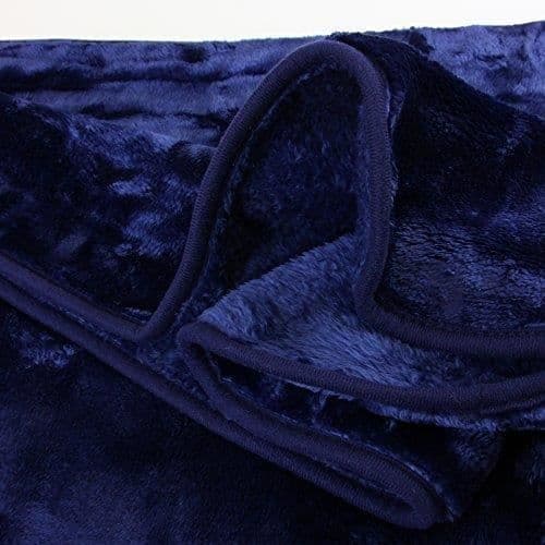 Amago Cashmere touchfilt, mikrofibrer, marinblå, 220 cm x 240 cm 4021626021077