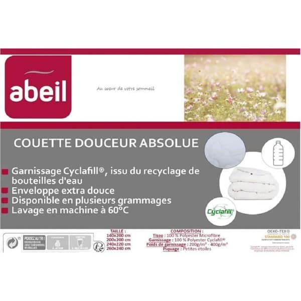 ABEIL Douceur Absolue varmt täcke 220x240 cm vit