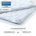 Miniatyrbild 2 av 4: Aqua-textil - 1001419 - 4 Seasons Täcke 150x220cm Knäppta filtar Vinterset 950g Sommar 750g Luftkonditionering Oeko-TEX