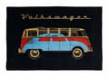 Miniatyrbild 1 av 4: Brisa - BUFL01 - VW Collection - Mjuk Volkswagen Cuddly Fleecefilt i T1 Bus Design - Beetle (150x200cm/Svart)