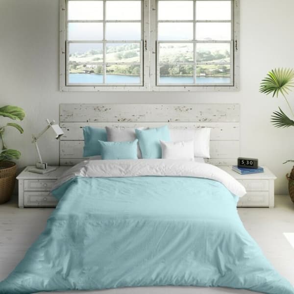Nordisk cover Naturals Blå Hvid - Bred enkeltseng (180 x 270 cm)