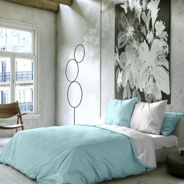 Nordisk cover Naturals Blå Hvid - Bred enkeltseng (180 x 270 cm)