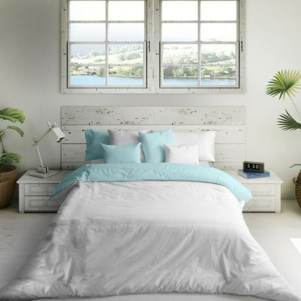 Nordisk cover Naturals Blå Hvid - Bred enkeltseng (180 x 270 cm)