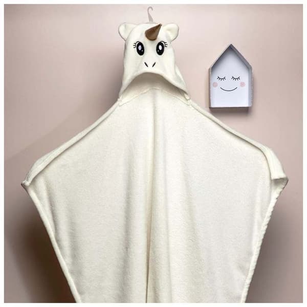 Plaid - Hej BARN - TX6004 - Enhörning - 3D Horn Huva - Mjuk Fleece - 90x110cm