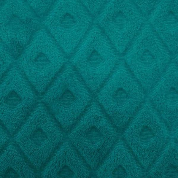 Pläd - ATMOSPHERA - 3D Diamant - Ankblå - 180x230 cm - Polyester