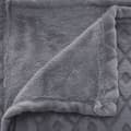 Miniatyrbild 4 av 6: Pläd - Atmosphera - 3D Rhomb - Mörkgrå - 180x230 cm - Polyester