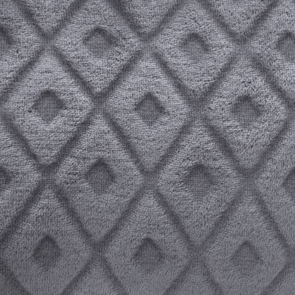 Pläd - Atmosphera - 3D Rhomb - Mörkgrå - 180x230 cm - Polyester