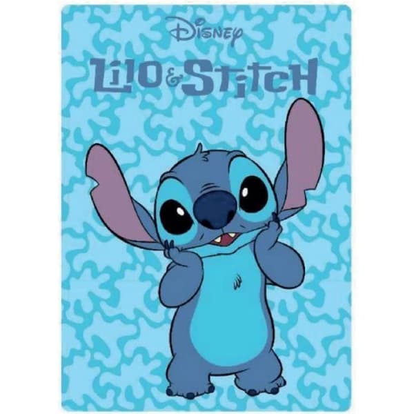 Pläd - Disney - Stitch - 100x140 cm - 100% polyester - Tvättbar i 40° - Mjuk och varm