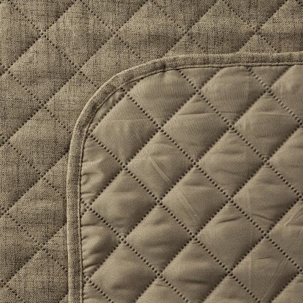Sängöverkast av linne 1 220 X 240 CM MÖRK BEIGE