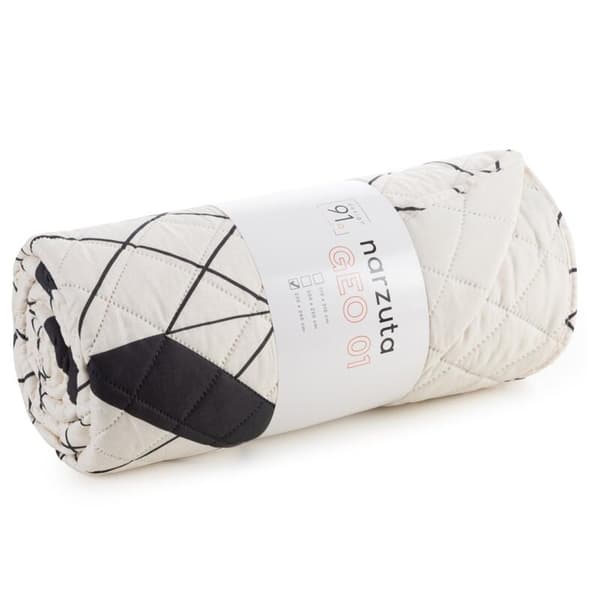 SENGETÆKKE D91 GEO 01 220 X 240 CM LET CREME