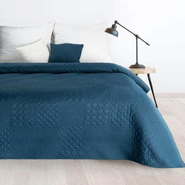 SENGETÆPNE D91 BONI 5 170 X 210 CM MARINEBLÅ