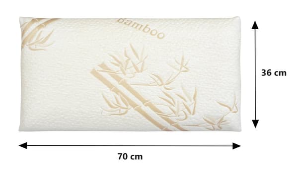 Termoplastisk platt kudde 70x36 cm bambu