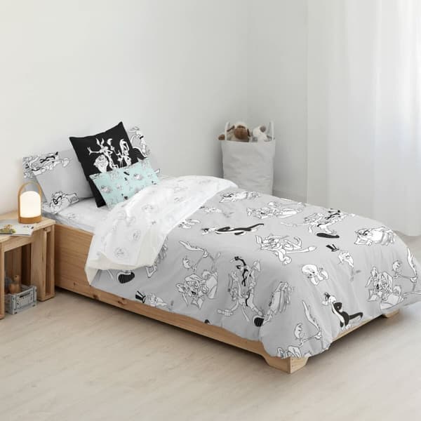 Nordisk cover Looney Tunes Looney BN Hvid black 180 x 220 cm