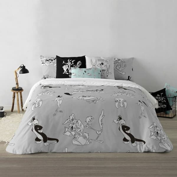 Nordisk cover Looney Tunes Looney BN Hvid black 140 x 200 cm