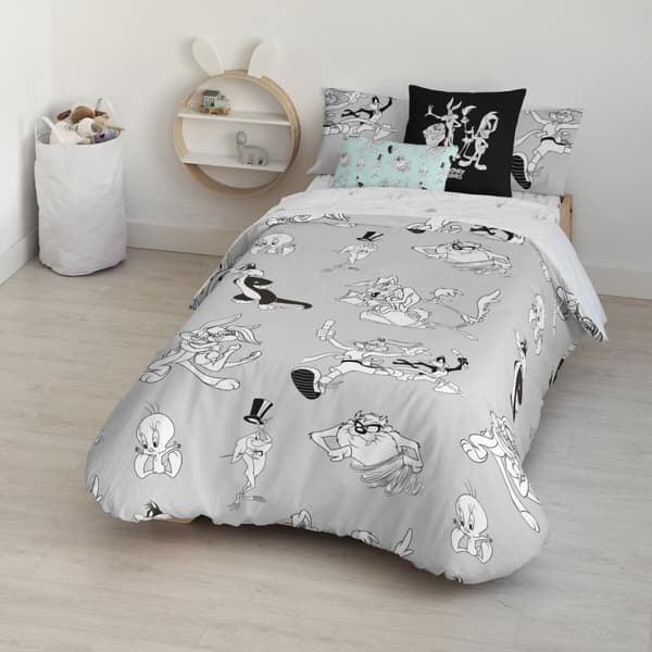 Nordisk deksel Looney Tunes Looney BN Hvit black 240 x 220 cm