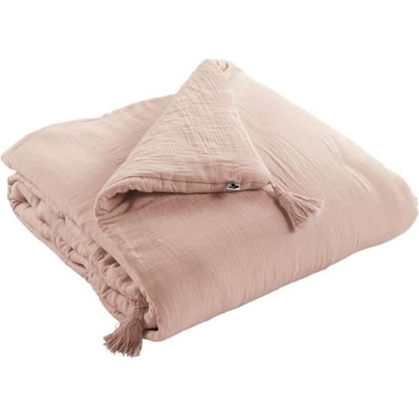 Bäddkappa Duvet Gaze av Bomull 90 x 200 cm GAIA färg Guimauve