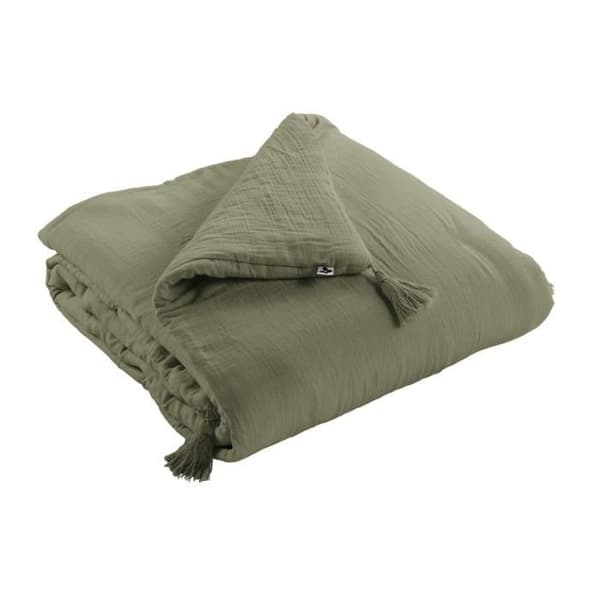 Sängöverkast Duvet Gaze av Bomull 90 x 200 cm GAIA färg Rosmarin